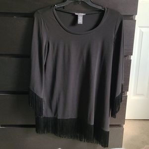 Black fringe tunic